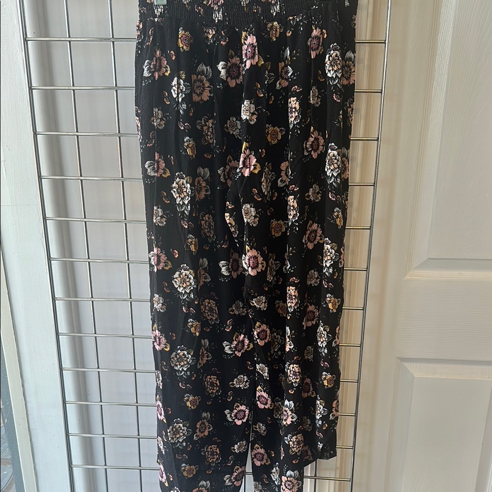 Mudd Pink and Cream Maxi Wrap Trousers